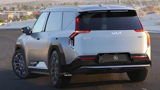 Kia EV9 2024: new rendering revealed of fully-electric three-row SUV