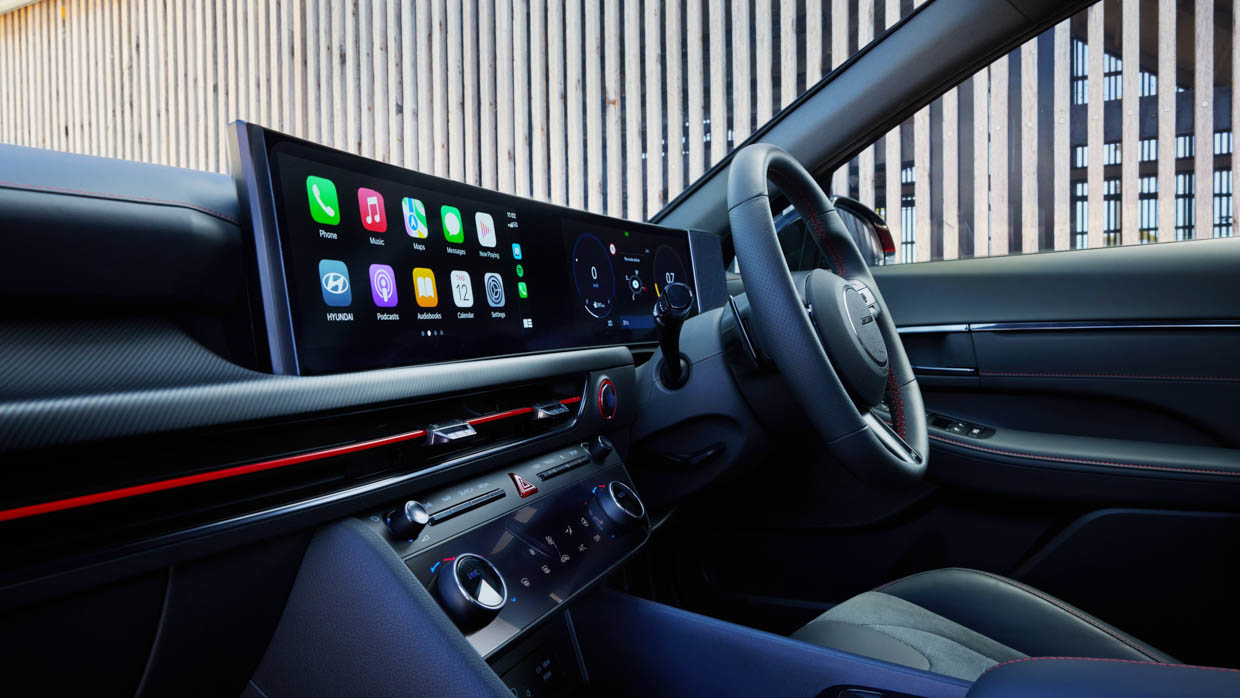 2024 Hyundai Sonata N-Line interior side angle of screens