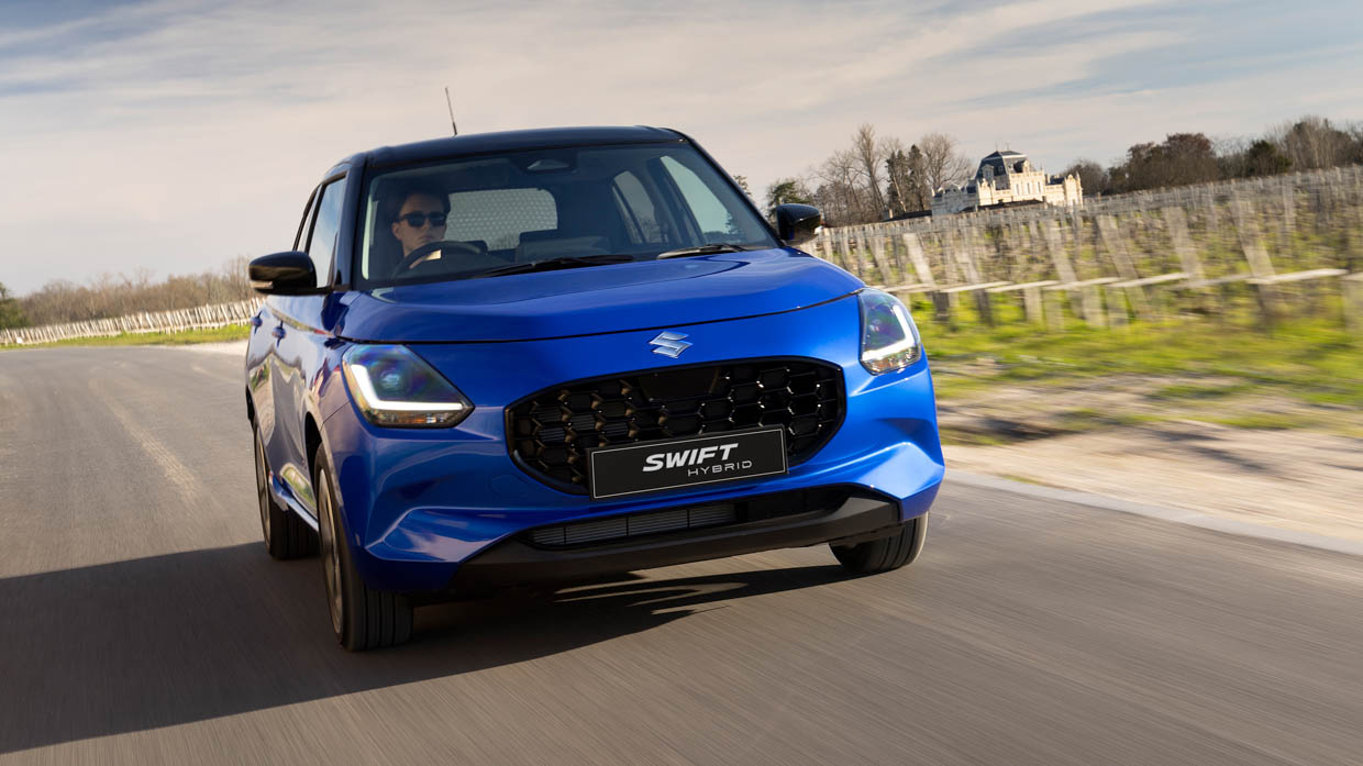 2024 Suzuki Swift hybrid front 3/4 driving shot