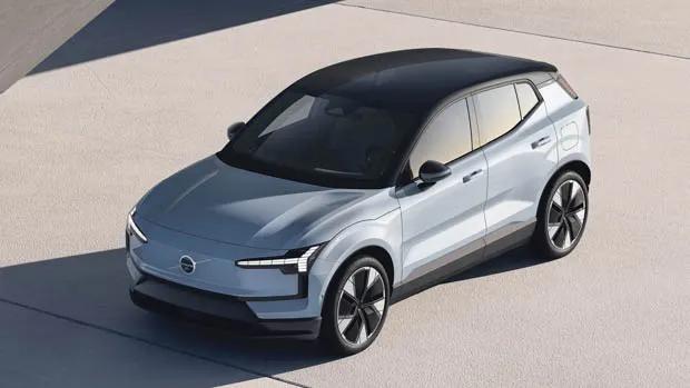 2023 Volvo EX30 top down front 3/4 static