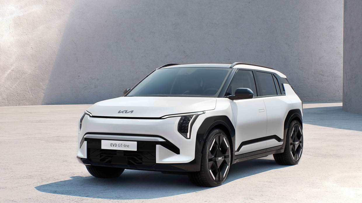 Kia EV3 2025: Korean small electric SUV makes world debut with 600km of range and EV9 tech