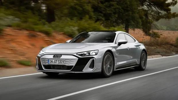 2024 Audi S E-Tron GT front 3/4 driving shot