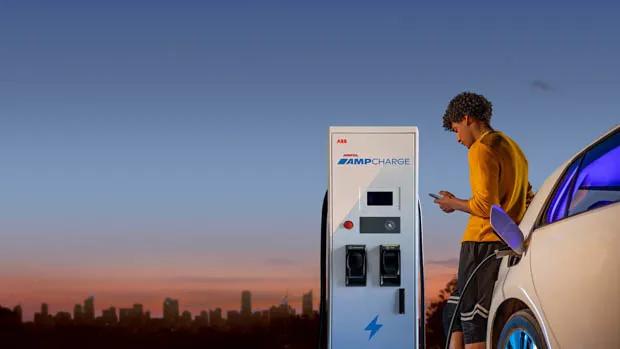 Ampol Ampcharge charging vehicle 2022
