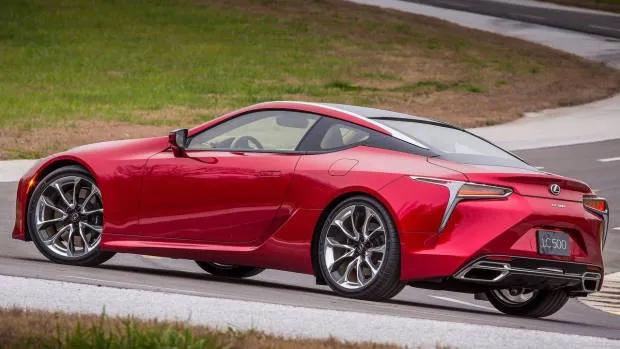 2017 Lexus LC red rear
