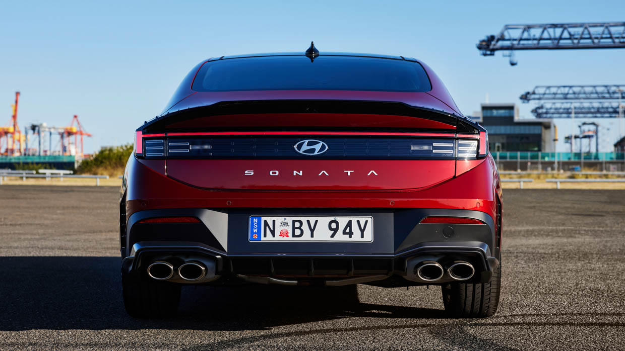 2024 Hyundai Sonata N-Line rear angle static shot