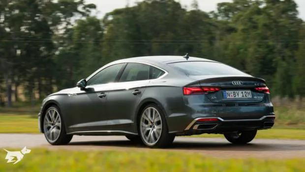 Audi A5 Sportback 2021 in grey driving