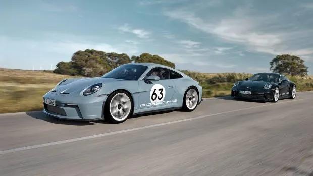 2023 Porsche 911 S/T duo driving shot