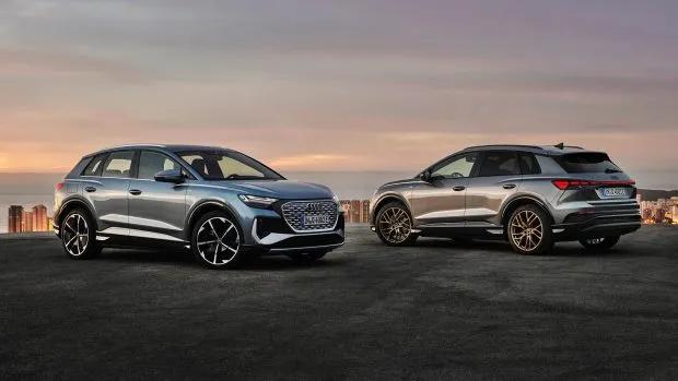 2025 Audi Q4 E-Tron front and rear duo shot