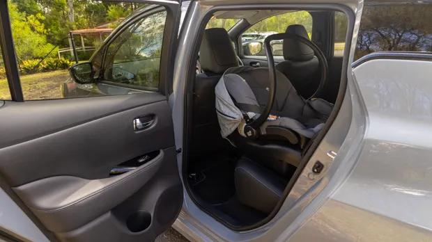 Nissan Leaf E+ 2023 interior back seats baby seat