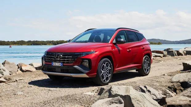 2023 Hyundai Tucson N-Line red front 3/4