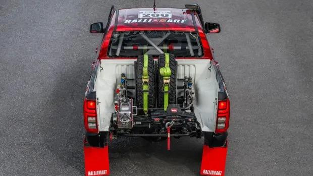 2024 Mitsubishi Triton AXCR rally ute shot from rear