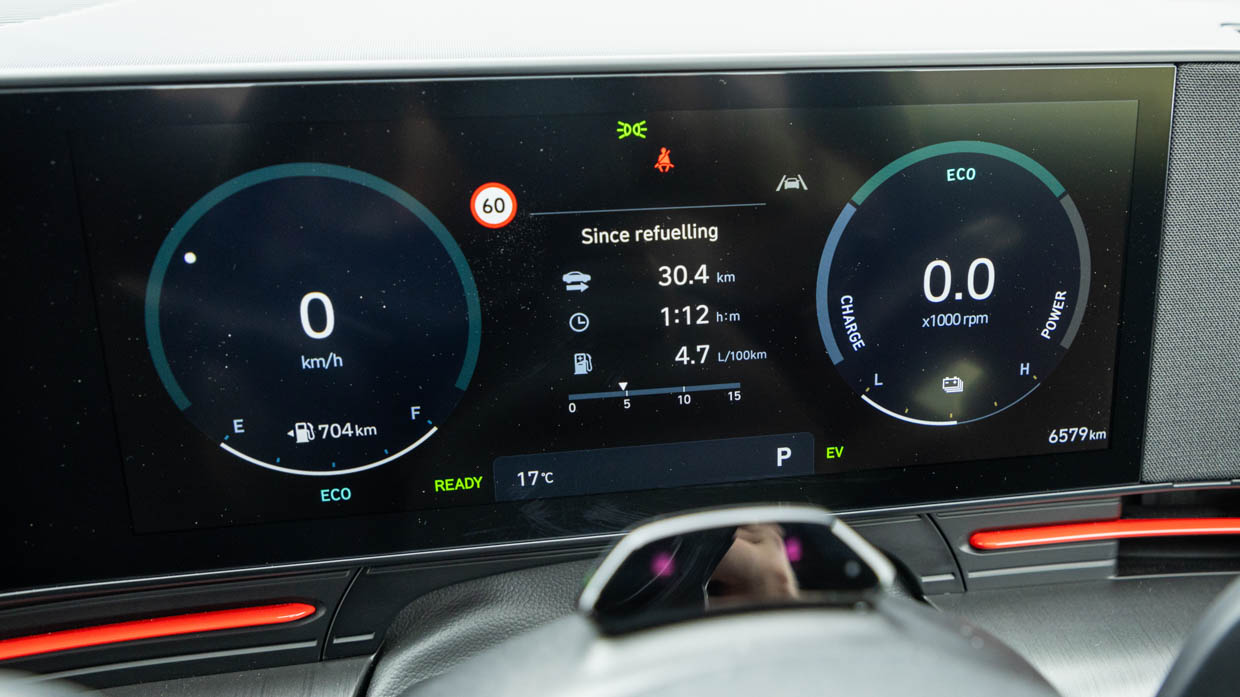 2024 Hyundai Kona Hybrid N-Line driver instrument cluster