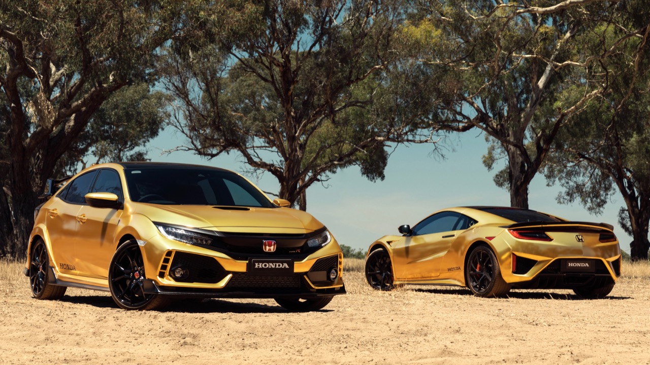 Honda Australia celebrates fifty years with gold NSX, Type R