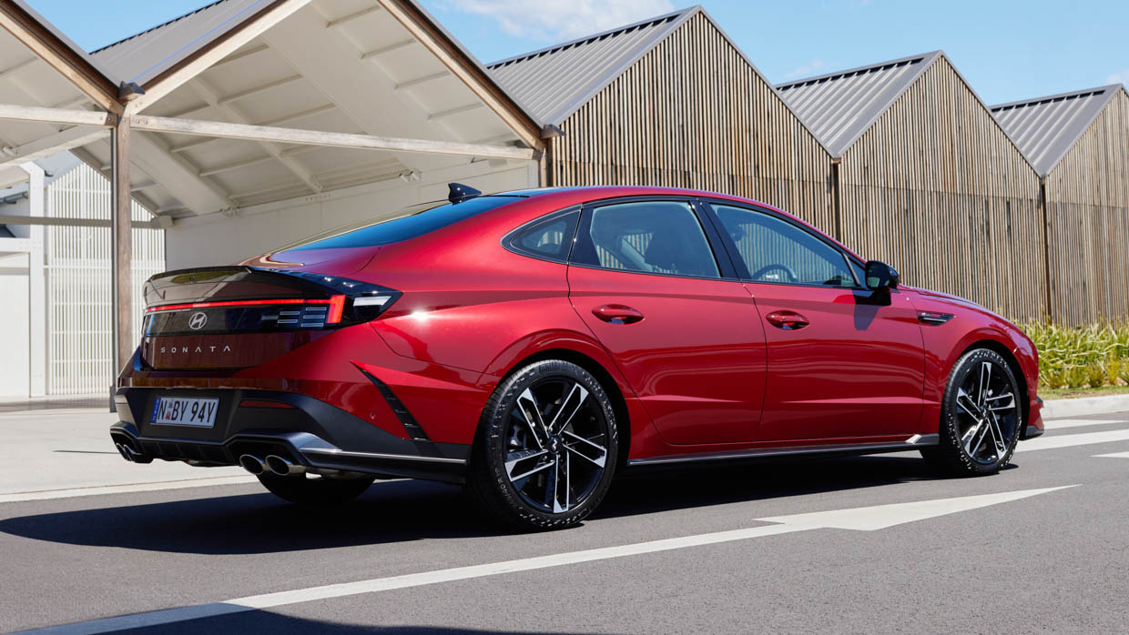 2024 Hyundai Sonata N-Line rear side angle static