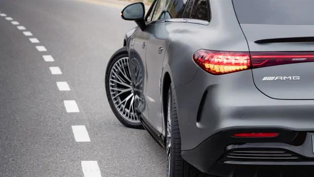 Mercedes-AMG EQS 53 2022 rear 3/4 close up