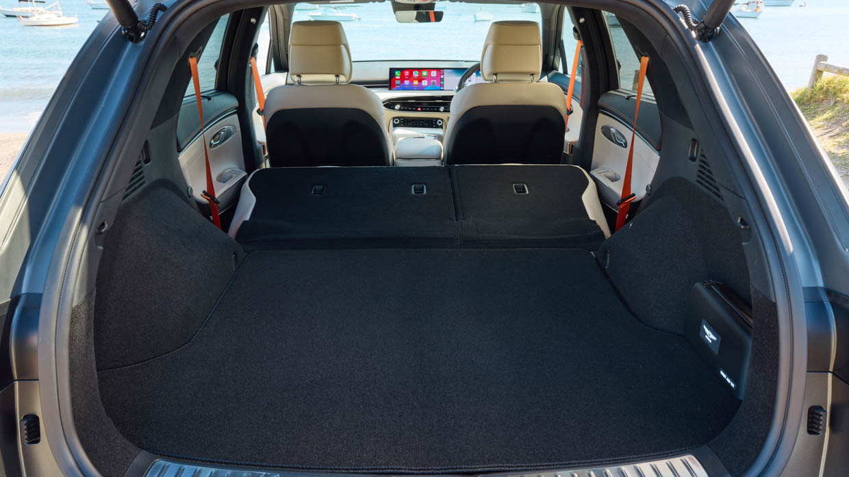 2025 Genesis GV70 Signature Sport interior boot open seats down