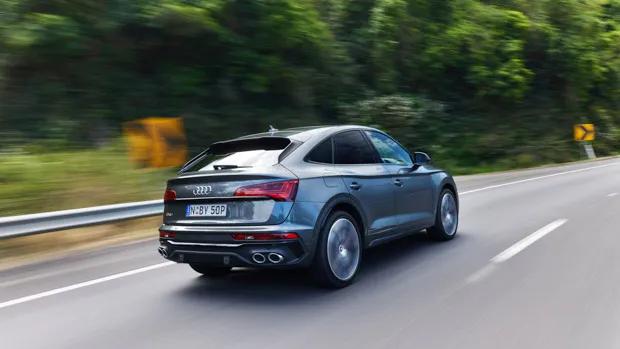 Audi SQ5 Sportback 2022 grey rear end