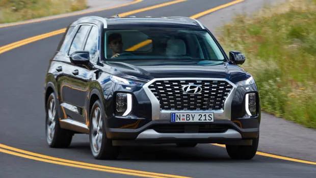 Hyundai Palisade 2021 Highlander blue front end