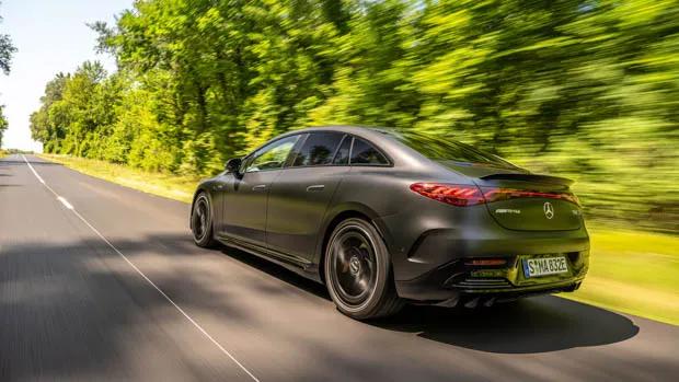 2023 Mercedes-AMG EQE53 4Matic+ driving on road