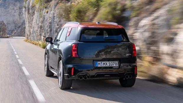 2024 Mini Countryman JCW rear angle driving shot
