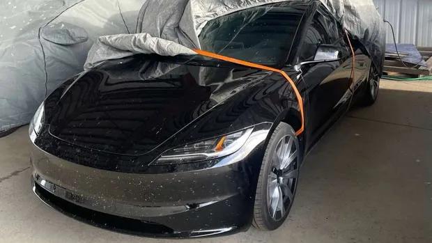 Is this the Tesla Model 3 facelift? Leaked photos show slim headlights, new wheels