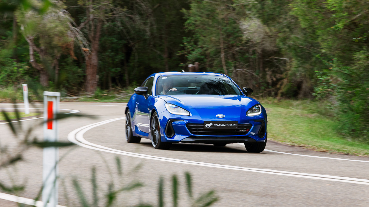 Subaru BRZ tS 2024 driving front hidden