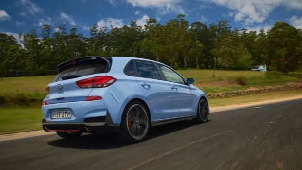 2018 Hyundai i30 N Performance Pack on Track Performance Blue Rear End